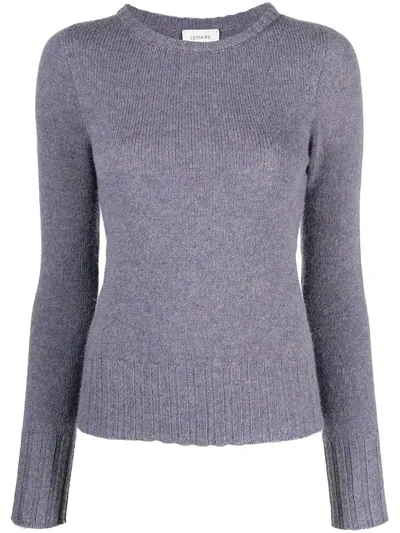 Lemaire Fine-knit Wool Jumper In Blue