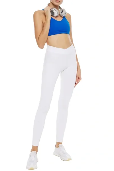 Perfect Moment Cutout Color-block Stretch Sports Bra In Blue