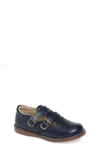 Footmates Kids' Danielle Double Strap Shoe In Navy