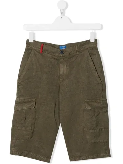 Fay Teen Cargo Shorts In Green