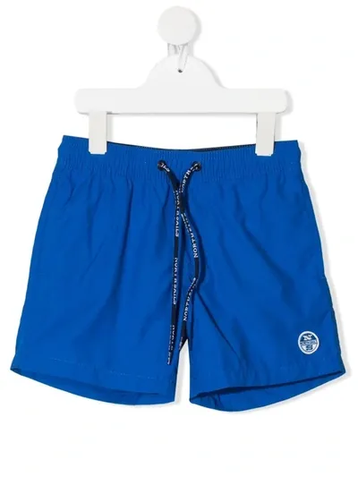 North Sails Teen Logo Patch Swimming Shorts In Blue