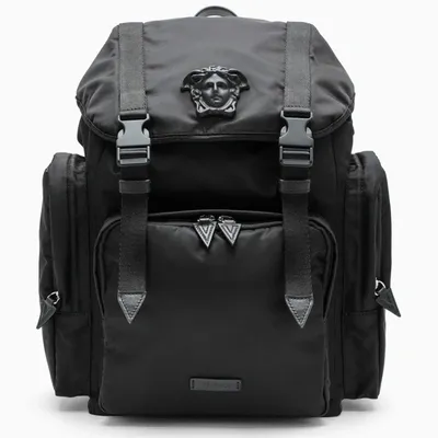 Versace Black La Medusa Backpack