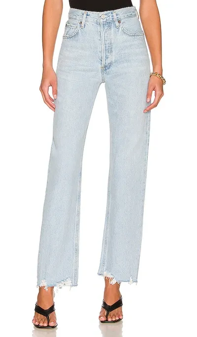 Agolde 90's Pinch Waist High-rise Jeans In Denim-lt