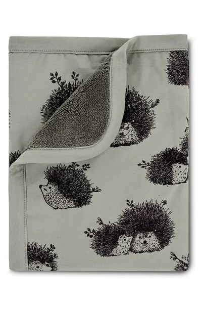 Oilo Kids' Hedgehog Reversible Cuddle Blanket In Green