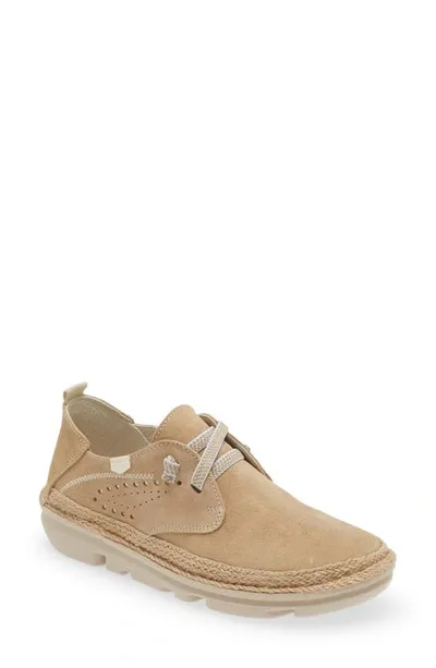 On Foot Silken Perforated Sneaker In Arena Beige