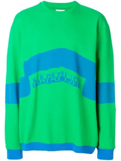 Napapijri Block Colour Sweatshirt In Green