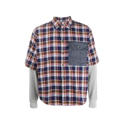 Dsquared2 Double Sleeves Casual Shirt In Multicolor