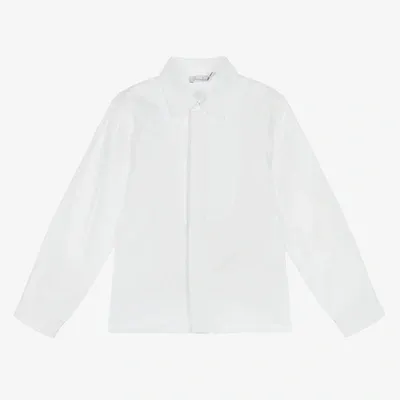 Patachou Kids' Boys White Cotton Shirt