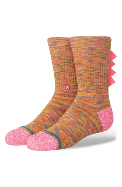 Stance Kids' Dino Day Socks In Orange Multi