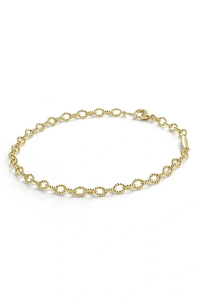 Lagos Signature Caviar Link Bracelet In Gold