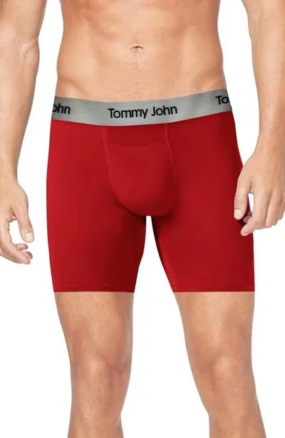 Tommy John Second Skin 6-inch Boxer Briefs In Emboldened Red