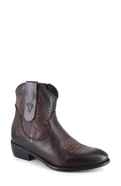 Ziginy Everith Western Boot In Brown Leather