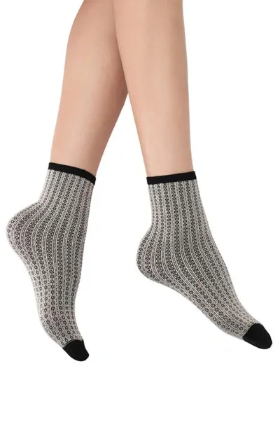 Oroblu Assorted 2-pack Twins Two Chance Crew Socks In Beige-black