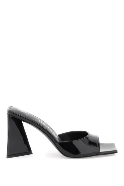 Attico Devon Mules In Patent Leather In Black