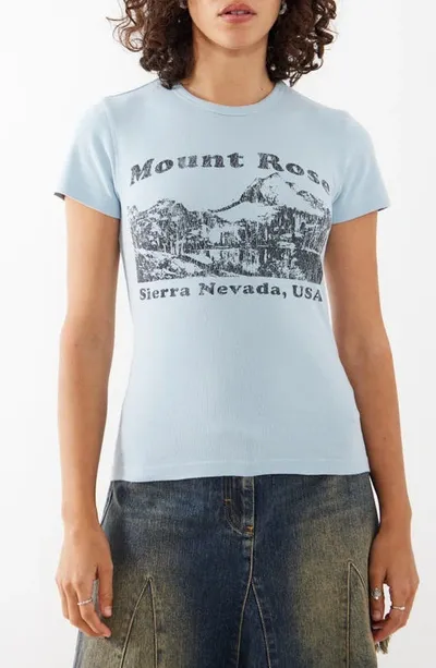 Bdg Urban Outfitters Mount Rose Graphic Baby T-shirt In Light Blue