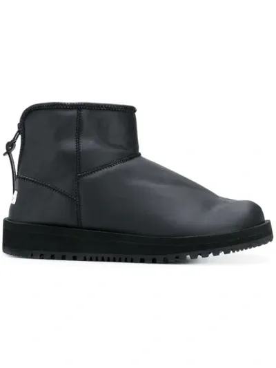 Suicoke Back Zip Ankle Boots In Black