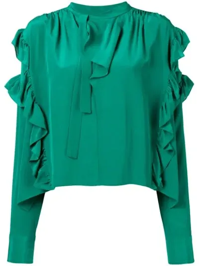 Isabel Marant Seidenbluse Mit Lockerer Passform In Green