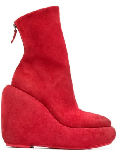 Marsèll Platform Ankle Boots In Red