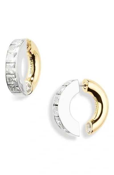 Demarson Lola Front/back Hoop Earrings In Gold