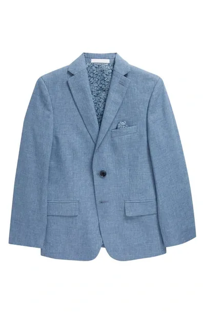 Tallia Kids' Linen Blend Sport Coat In Blue