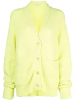 Tibi Knitted Cardigan In Yellow