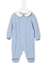 Siola Babies' Cable Knit Romper In Blue