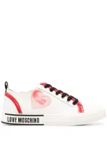 Love Moschino Logo Patch Trainers In White