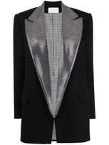 Loulou Crystal-embellished Single-breasted Blazer In Black