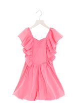 Twinset Kids' Ruffle-trimmed Mini Dress In Fuchsia