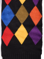 La Doublej Argyle-check Knitted Scarf In Multicolor