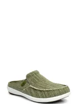 Revitalign Siesta Orthotic Canvas Slip-on Shoe In Olive