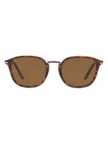 Persol 53mm Polarized Phantos Sunglasses In Tortoise/brown Polarized Solid