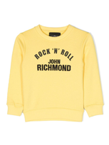 John Richmond Junior Kids' Ociuk Logo-print Sweatshirt In Yellow