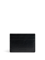 Balenciaga Leather Credit Card Case In Black