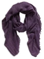 Tasha Crinkle Fringe Scarf In Purple