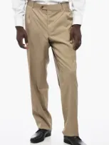 Corneliani 4 Pocket Mantua Virgin Wool Pants In Neutral