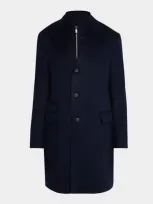 Corneliani Men's Wool Id Topcoat In Navy