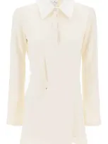 Courrèges Courreges Twisted Polo Mini Dress In White