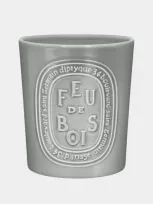 Diptyque Feu De Bois Large Colored Candle 20.4oz In Gray