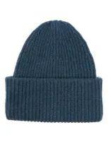 Eric Bompard Cashmere Beanie In Blue