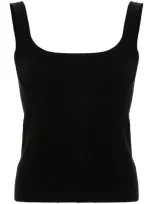 Ermanno Scervino Ribbed-knit Tank Top In Black