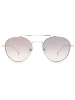 Eyepetizer Vosges Round-frame Sunglasses In 银色