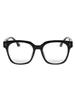 Fifth & Ninth Sage 53mm Round Blue Light Blocking Glasses In Black/clear