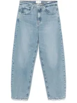 Frame Slung Barrel Jeans In Blue