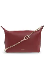 Furla Logo Top Zip Semi-chained Shoulder Bag In Ciliegia