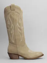 Gisel Moire Dominga Texan Boots In Brown