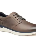 Johnston & Murphy Xc4 Prentiss 2 Plain Toe Shoe In Stone Oiled Full Grain