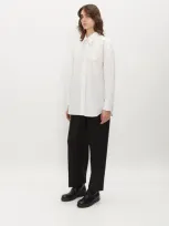 Margaret Howell Dropped Shoulder Cotton Shirt In White