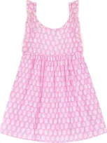 Mer St. Barth Kids'  Daphne Flutter Sleeve Dress In Violet Booti