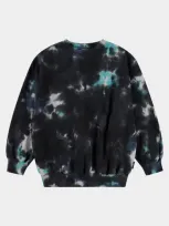 Molo Kids' Boy's Monti Tie Dye Sweatshirt In Blue Dark Dye